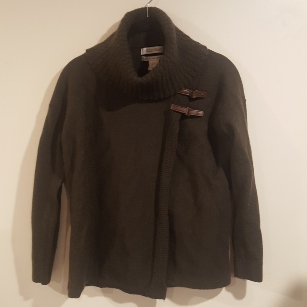 Cowl neck wool sweater